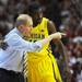 Michigan head coach John Beilein chats with junior Tim Hardaway Jr. during the second half at Assembly Hall on Saturday, Feb. 2 in Bloomington, Ind. Melanie Maxwell I AnnArbor.com